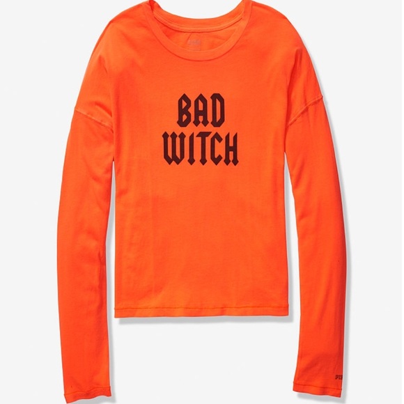 PINK Victoria's Secret Tops - 2019 VS PINK BAD WITCH HALLOWEEN LONG SLEEVE TEE!